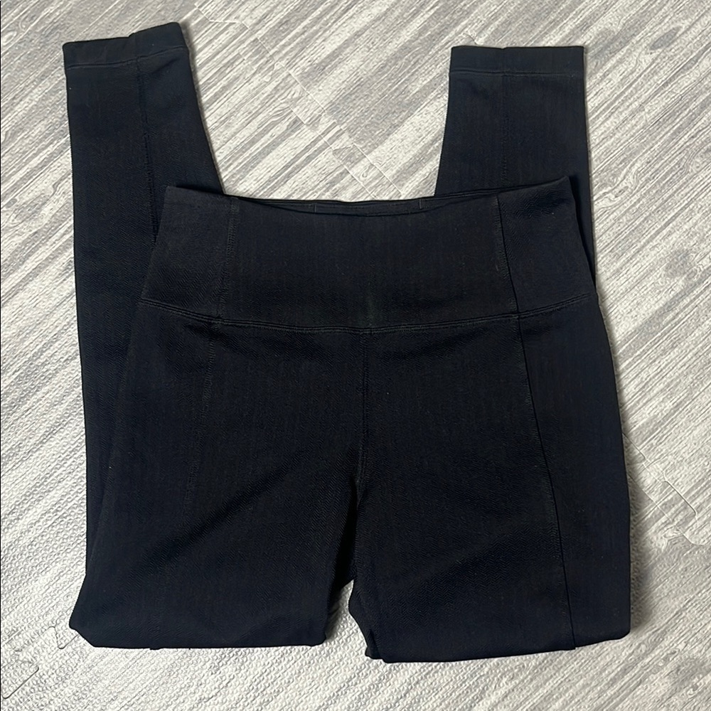 Athleta Herringbone Black Leggings Size S